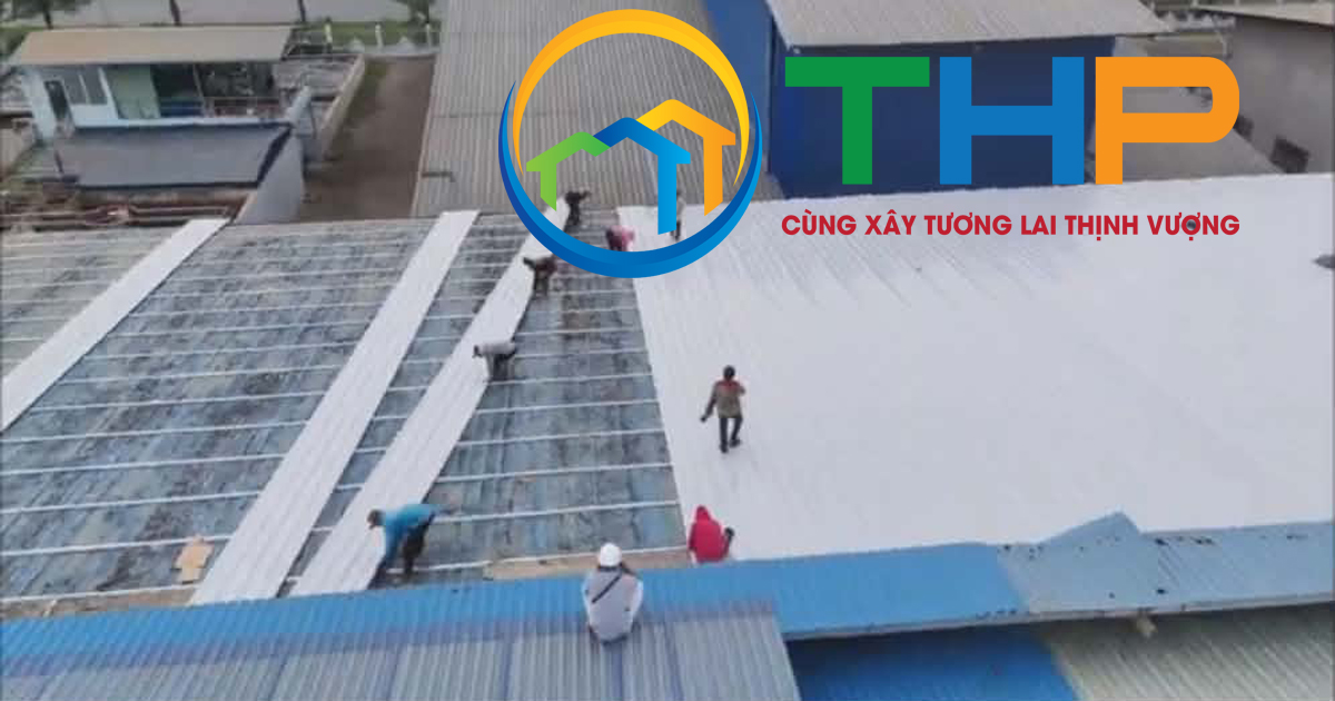 Cán tôn Seamlock tại công trình ở Long An 2 Toàn cảnh công trình thay mái tôn nhà xưởng Songwol Vina KCN Đức Hòa Long An