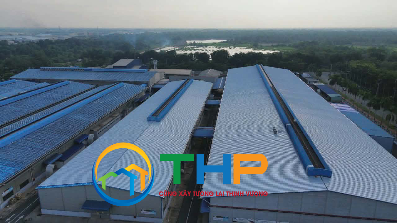 Cán tôn Seamlock tại công trình ở Long An 4 Nhà xưởng lớn sau khi hoàn thành lợp tôn seamlock tại Long An
