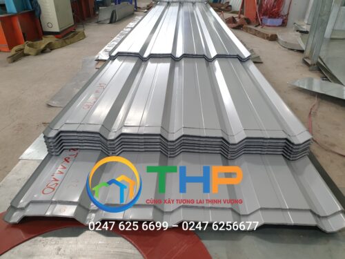 Stacked metal sheets in a warehouse