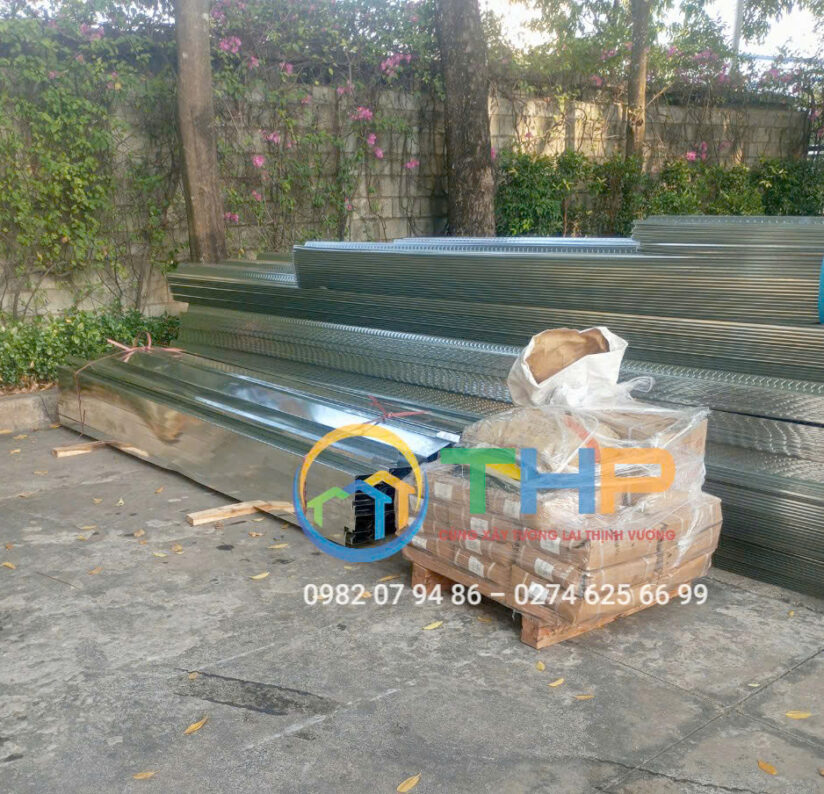 Stacked metal sheets and construction materials